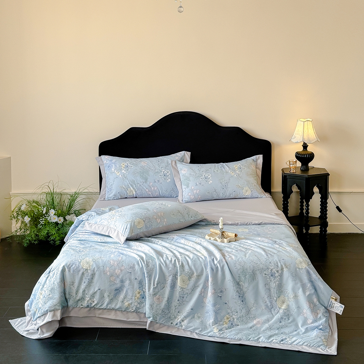 91家纺网 家纺一手货源 找家纺 迷尚家居 2026新款冰丝柔夏被四件套 等风来