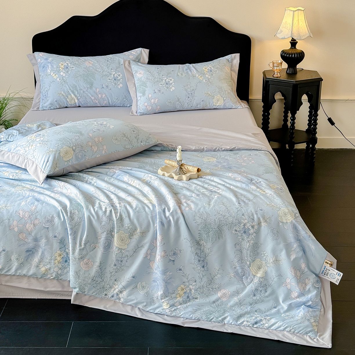 91家纺网 家纺一手货源 找家纺 迷尚家居 2026新款冰丝柔夏被四件套 等风来