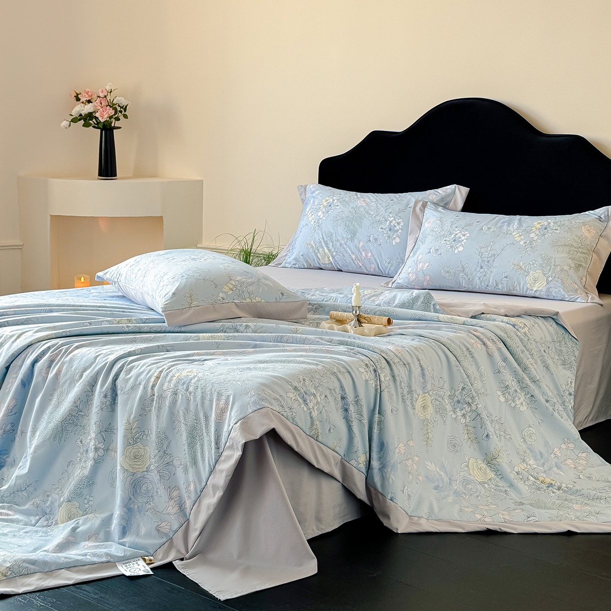 91家纺网 家纺一手货源 找家纺 迷尚家居 2026新款冰丝柔夏被四件套 等风来