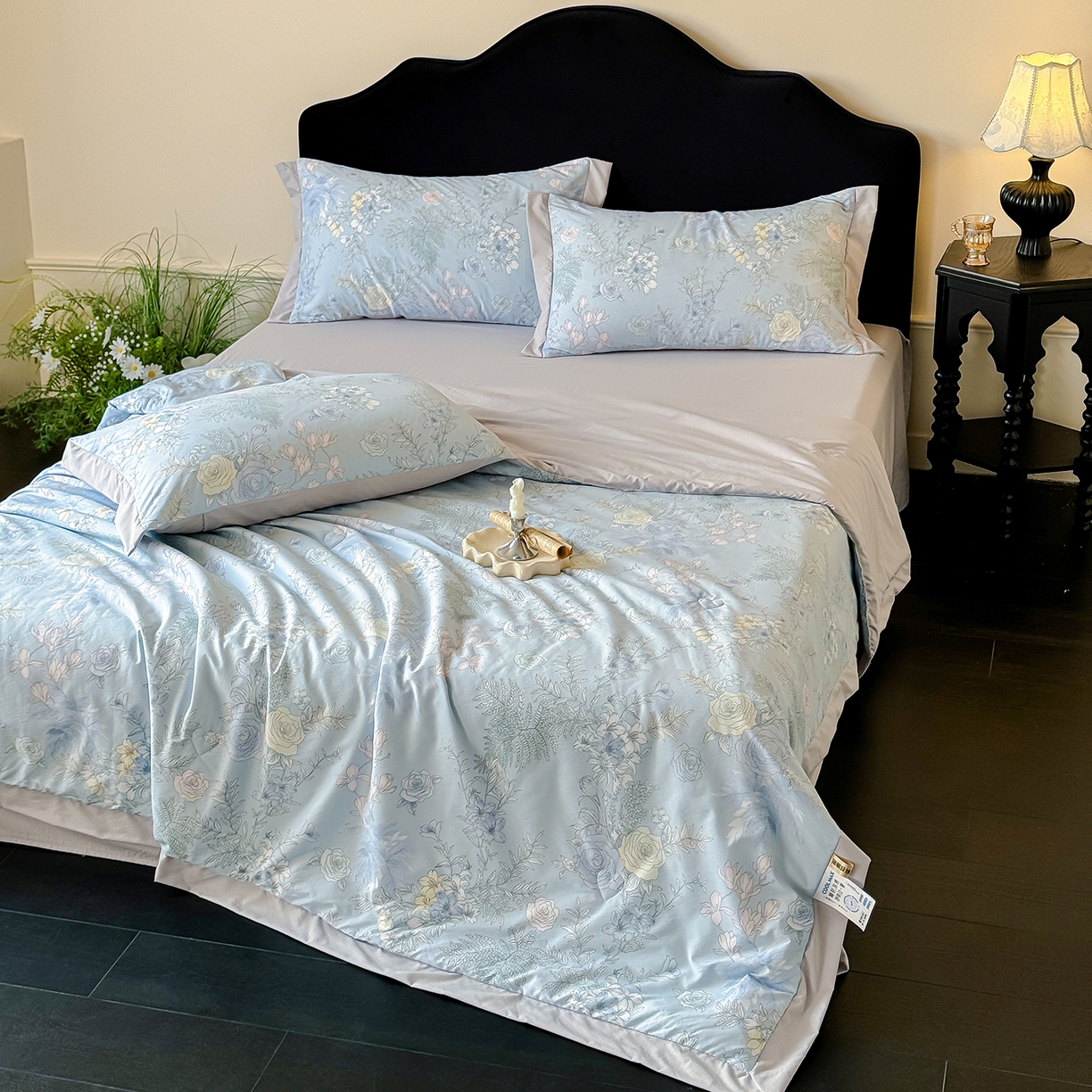 91家纺网 家纺一手货源 找家纺 迷尚家居 2026新款冰丝柔夏被四件套 等风来