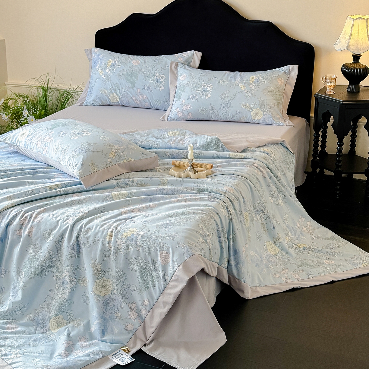 91家纺网 家纺一手货源 找家纺 迷尚家居 2026新款冰丝柔夏被四件套 等风来