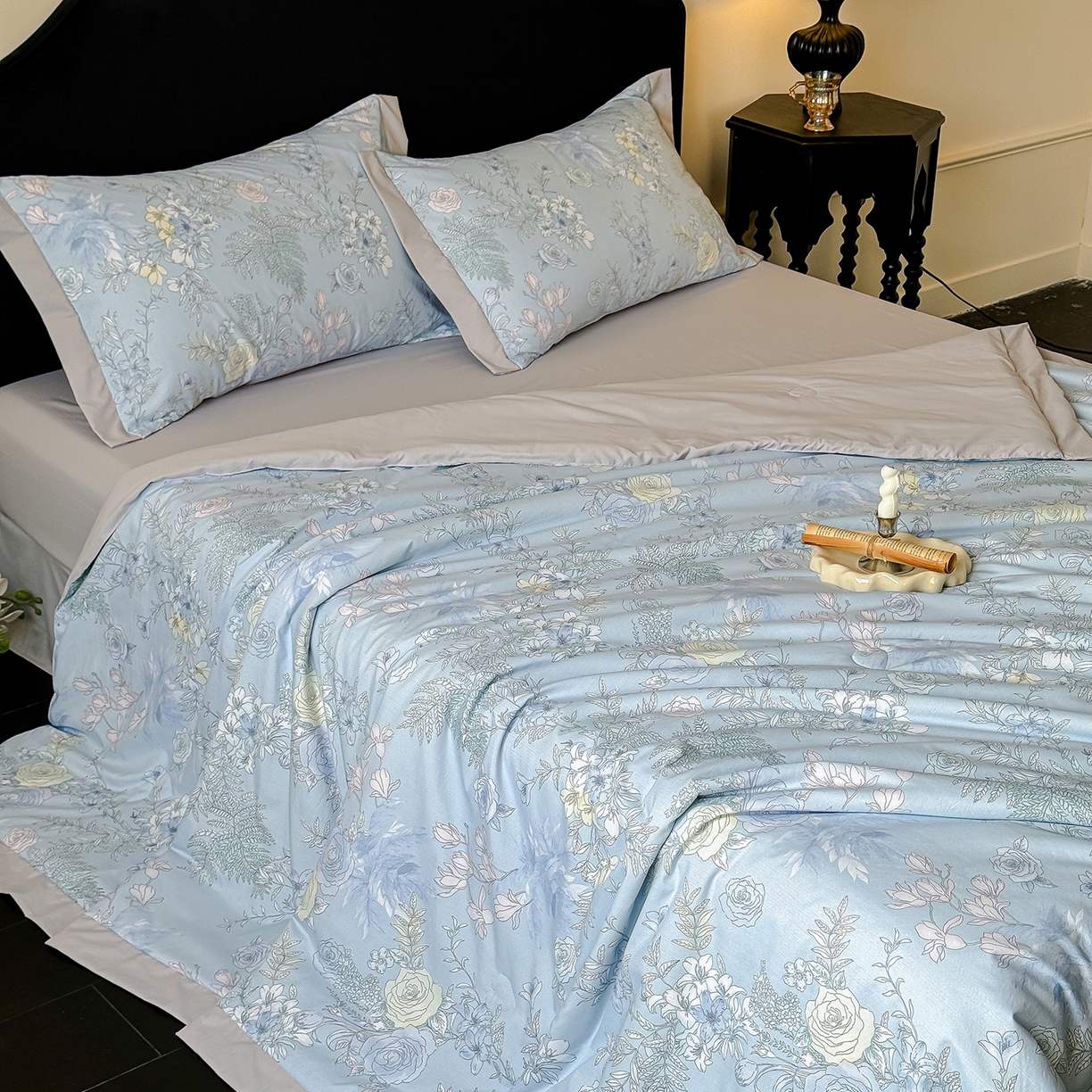 91家纺网 家纺一手货源 找家纺 迷尚家居 2026新款冰丝柔夏被四件套 等风来