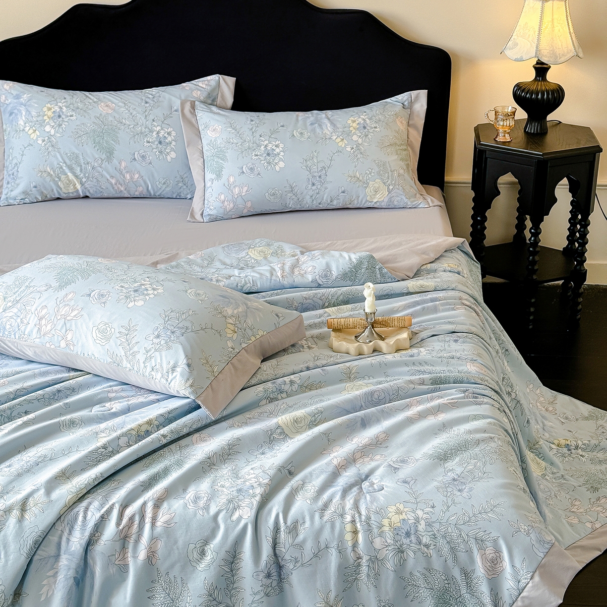 91家纺网 家纺一手货源 找家纺 迷尚家居 2026新款冰丝柔夏被四件套 等风来