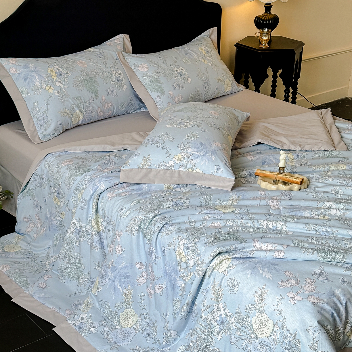 91家纺网 家纺一手货源 找家纺 迷尚家居 2026新款冰丝柔夏被四件套 等风来