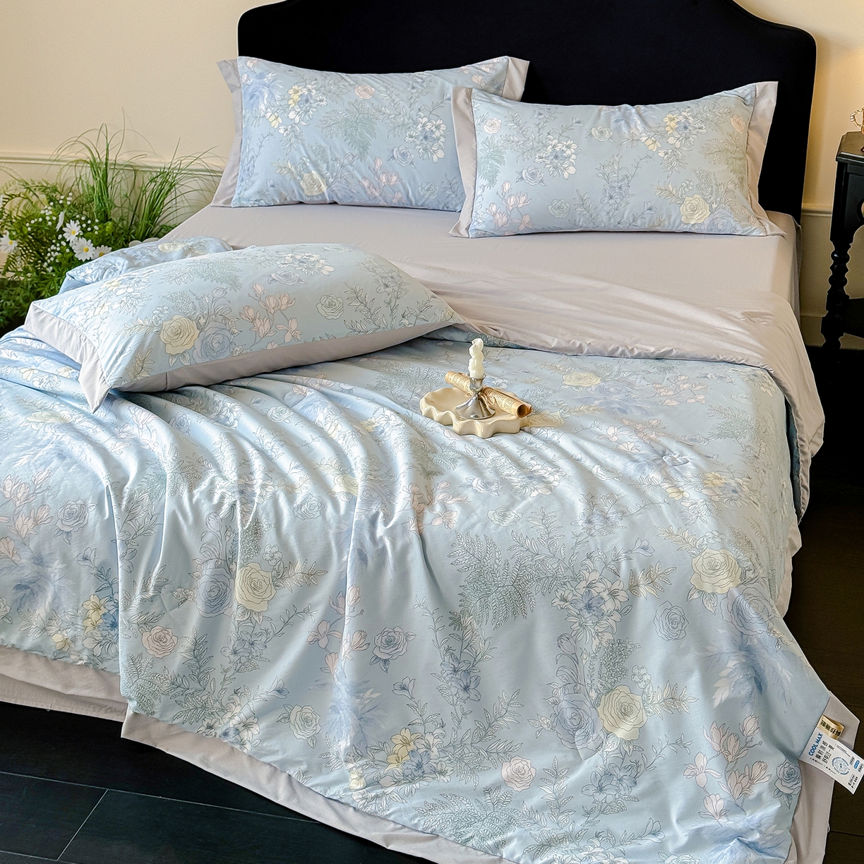 91家纺网 家纺一手货源 找家纺 迷尚家居 2026新款冰丝柔夏被四件套 等风来