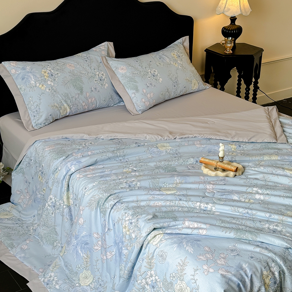 91家纺网 家纺一手货源 找家纺 迷尚家居 2026新款冰丝柔夏被四件套 等风来