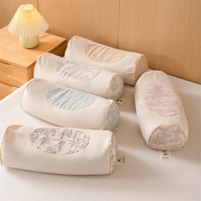 91家纺网 家纺一手货源 找家纺 （总）仁宇枕业 2026新款新品棉麻古朴元宝系列荞麦枕头枕芯