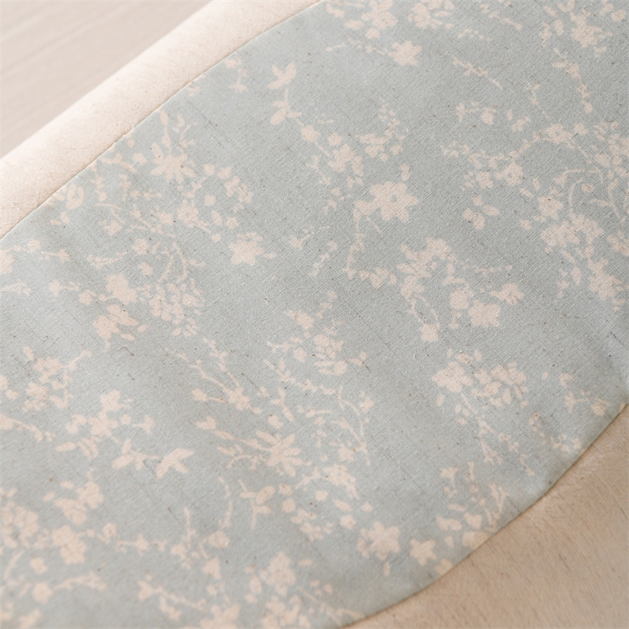 91家纺网 家纺一手货源 找家纺 仁宇枕业 2026新款新品棉麻古朴元宝系列荞麦枕头枕芯 棉麻款元宝系列荞麦枕-春意蓝色