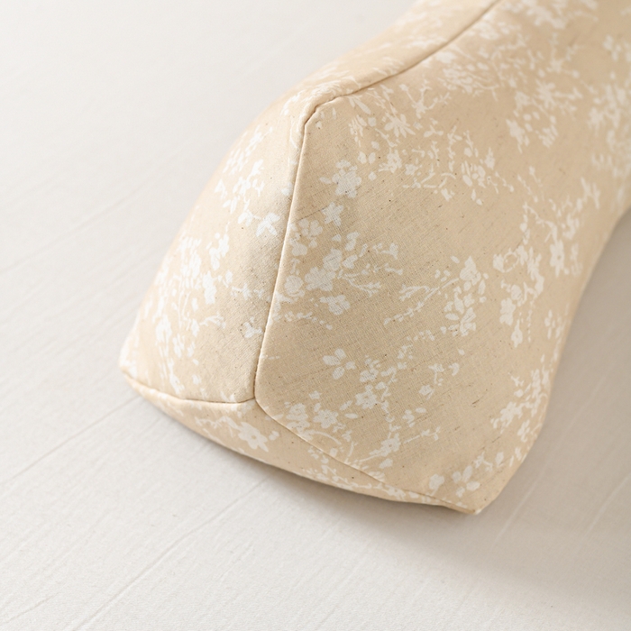 91家纺网 家纺一手货源 找家纺 仁宇枕业 2026新款新品棉麻古朴三角系列荞麦枕头枕芯 棉麻款三角系列荞麦枕-春意米黄