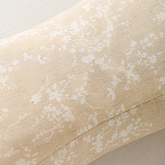 91家纺网 家纺一手货源 找家纺 仁宇枕业 2026新款新品棉麻古朴三角系列荞麦枕头枕芯 棉麻款三角系列荞麦枕-春意米黄