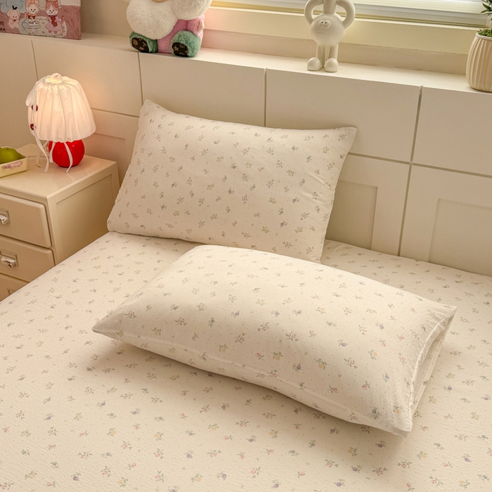 91家纺网 家纺一手货源 找家纺 朵朵家纺 2026新款A类超柔木棉印花单床笠单品学生宿舍床垫保护套床笠（床垫保护套可定制尺寸 ） 繁星春水