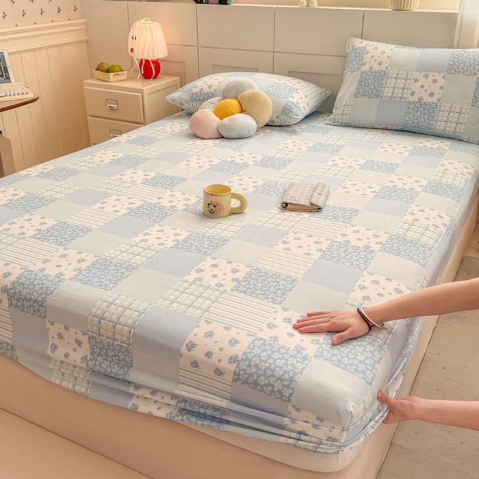 91家纺网 家纺一手货源 找家纺 朵朵家纺 2026新款A类超柔木棉印花单床笠单品学生宿舍床垫保护套床笠（床垫保护套可定制尺寸 ） 兰溪