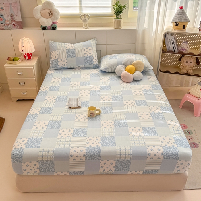 91家纺网 家纺一手货源 找家纺 朵朵家纺 2026新款A类超柔木棉印花单床笠单品学生宿舍床垫保护套床笠（床垫保护套可定制尺寸 ） 兰溪