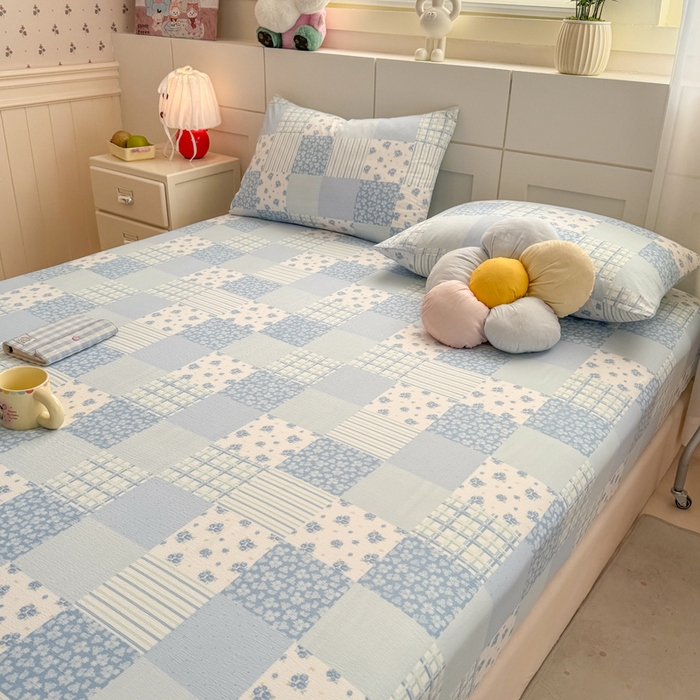 91家纺网 家纺一手货源 找家纺 朵朵家纺 2026新款A类超柔木棉印花单床笠单品学生宿舍床垫保护套床笠（床垫保护套可定制尺寸 ） 兰溪