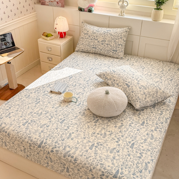 91家纺网 家纺一手货源 找家纺 朵朵家纺 2026新款A类超柔木棉印花单床笠单品学生宿舍床垫保护套床笠（床垫保护套可定制尺寸 ） 森林密语