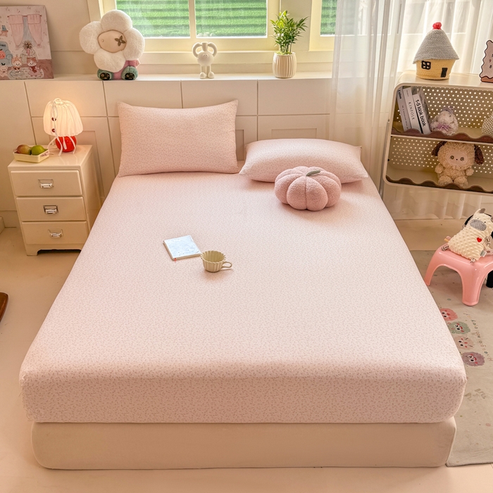 91家纺网 家纺一手货源 找家纺 朵朵家纺 2026新款A类超柔木棉印花单床笠单品学生宿舍床垫保护套床笠（床垫保护套可定制尺寸 ） 甜茶