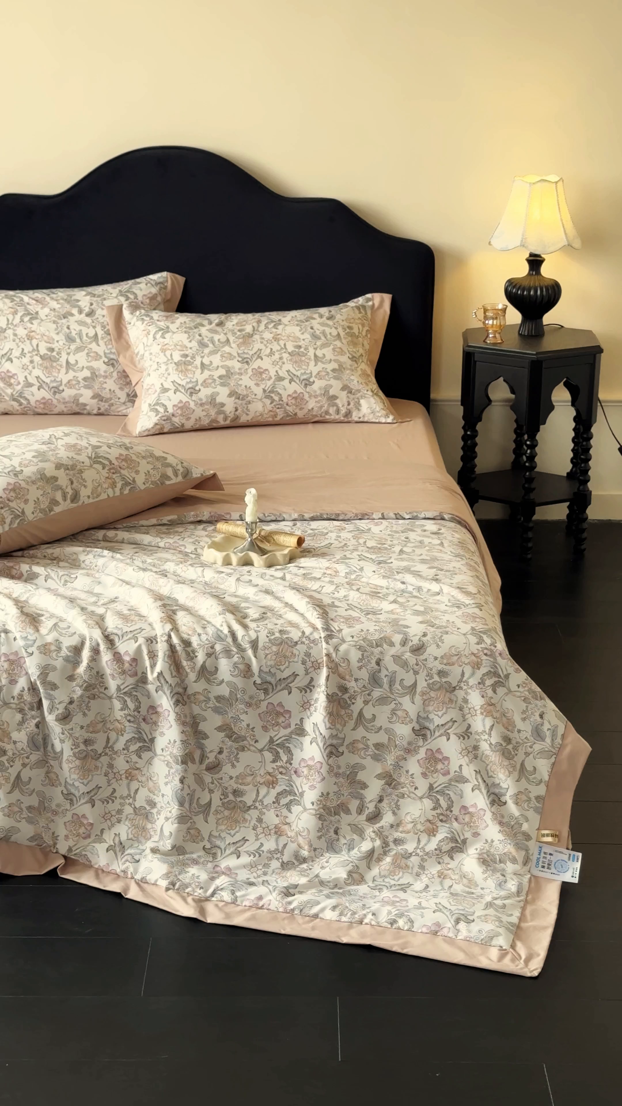 91家纺网 家纺一手货源 找家纺 迷尚家居 2026新款冰丝柔夏被四件套 凯西亚