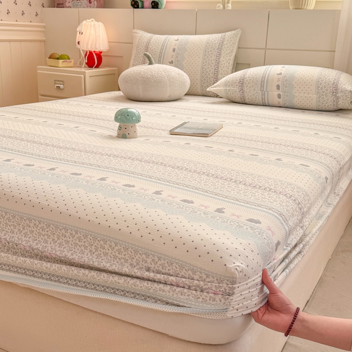 91家纺网 家纺一手货源 找家纺 （总）朵朵家纺 2026新款A类超柔木棉印花单床笠单品学生宿舍床垫保护套床笠（床垫保护套可定制尺寸 ）