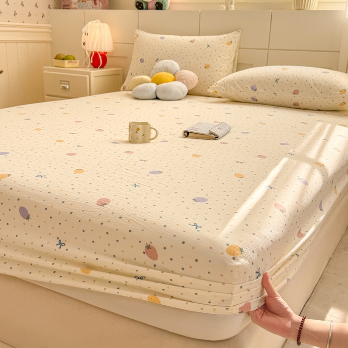 91家纺网 家纺一手货源 找家纺 （总）朵朵家纺 2026新款A类超柔木棉印花单床笠单品学生宿舍床垫保护套床笠（床垫保护套可定制尺寸 ）