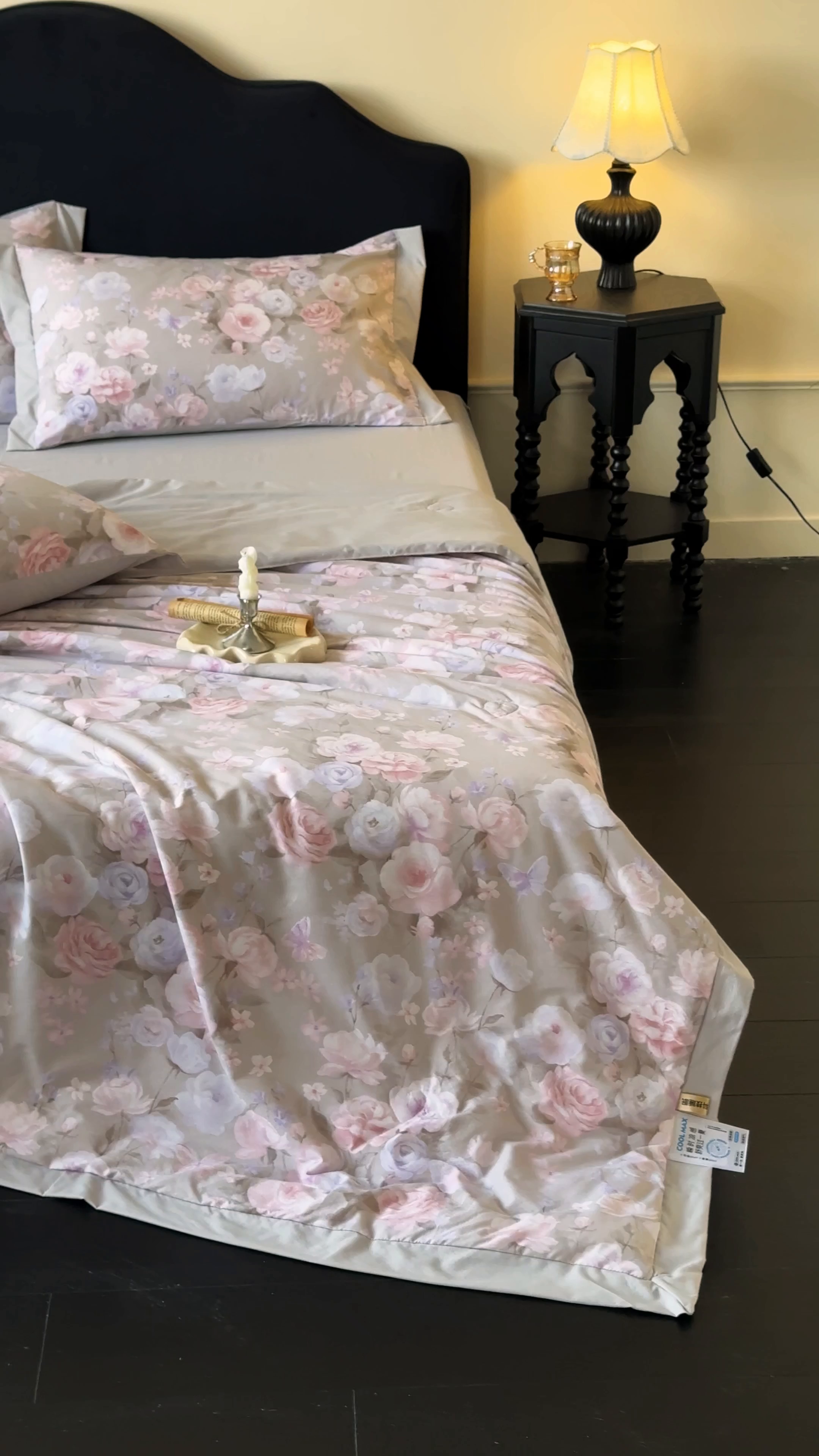 91家纺网 家纺一手货源 找家纺 迷尚家居 2026新款冰丝柔夏被四件套 莫奈花园