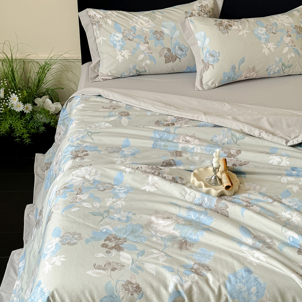 91家纺网 家纺一手货源 找家纺 迷尚家居 2026新款冰丝柔夏被四件套 南乔