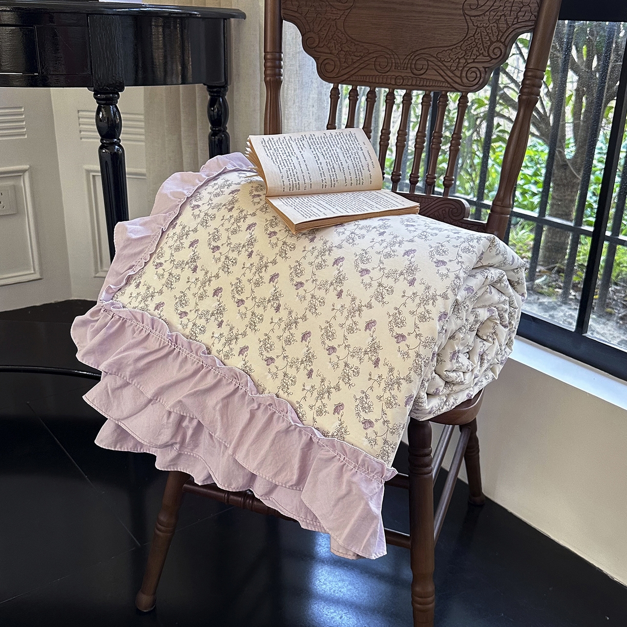 91家纺网 家纺一手货源 找家纺 （总）迷尚家居 2026新款云朵棉印花花边夏被四件套