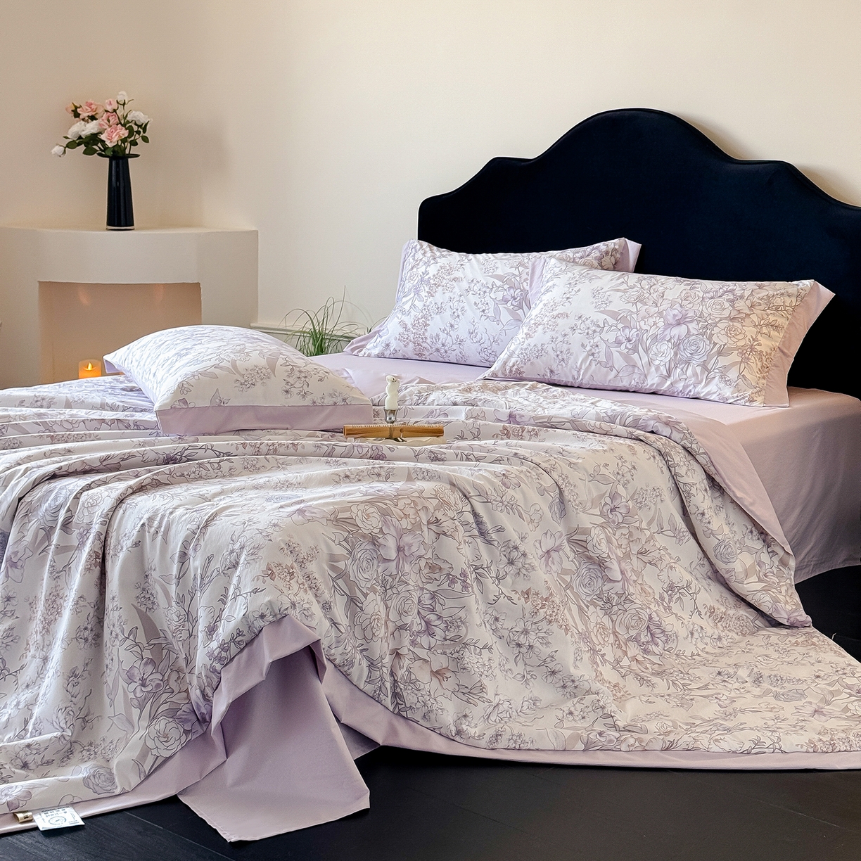 91家纺网 家纺一手货源 找家纺 迷尚家居 2026新款冰丝柔夏被四件套 盛夏