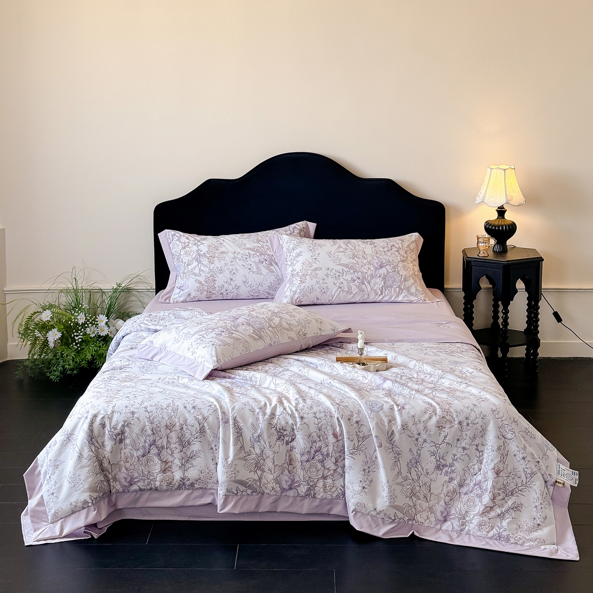 91家纺网 家纺一手货源 找家纺 迷尚家居 2026新款冰丝柔夏被四件套 盛夏