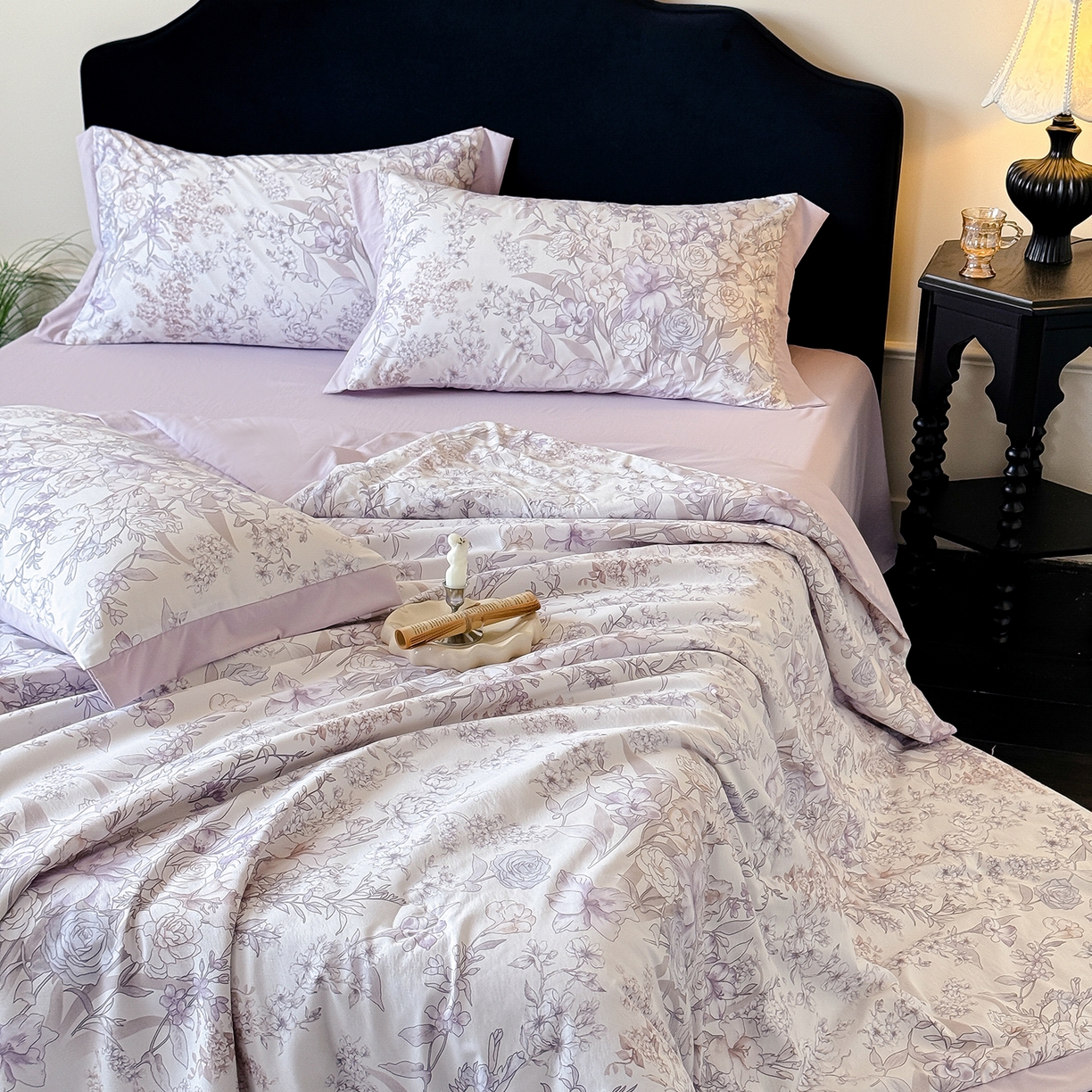 91家纺网 家纺一手货源 找家纺 迷尚家居 2026新款冰丝柔夏被四件套 盛夏