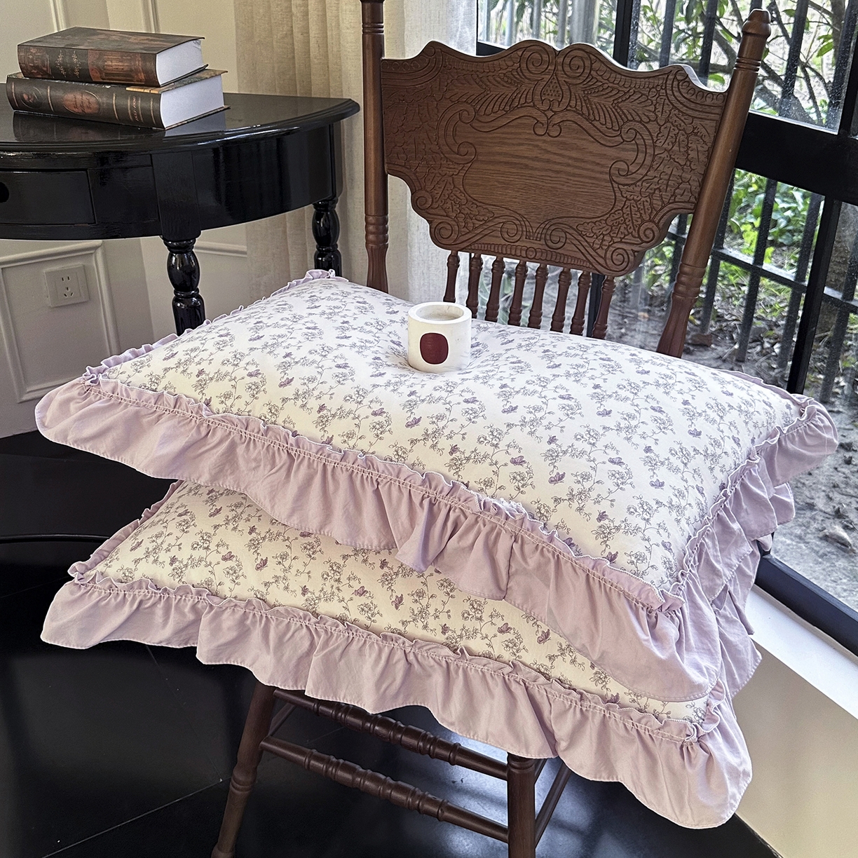 91家纺网 家纺一手货源 找家纺 迷尚家居 2026新款云朵棉印花花边夏被四件套 巴黎春天