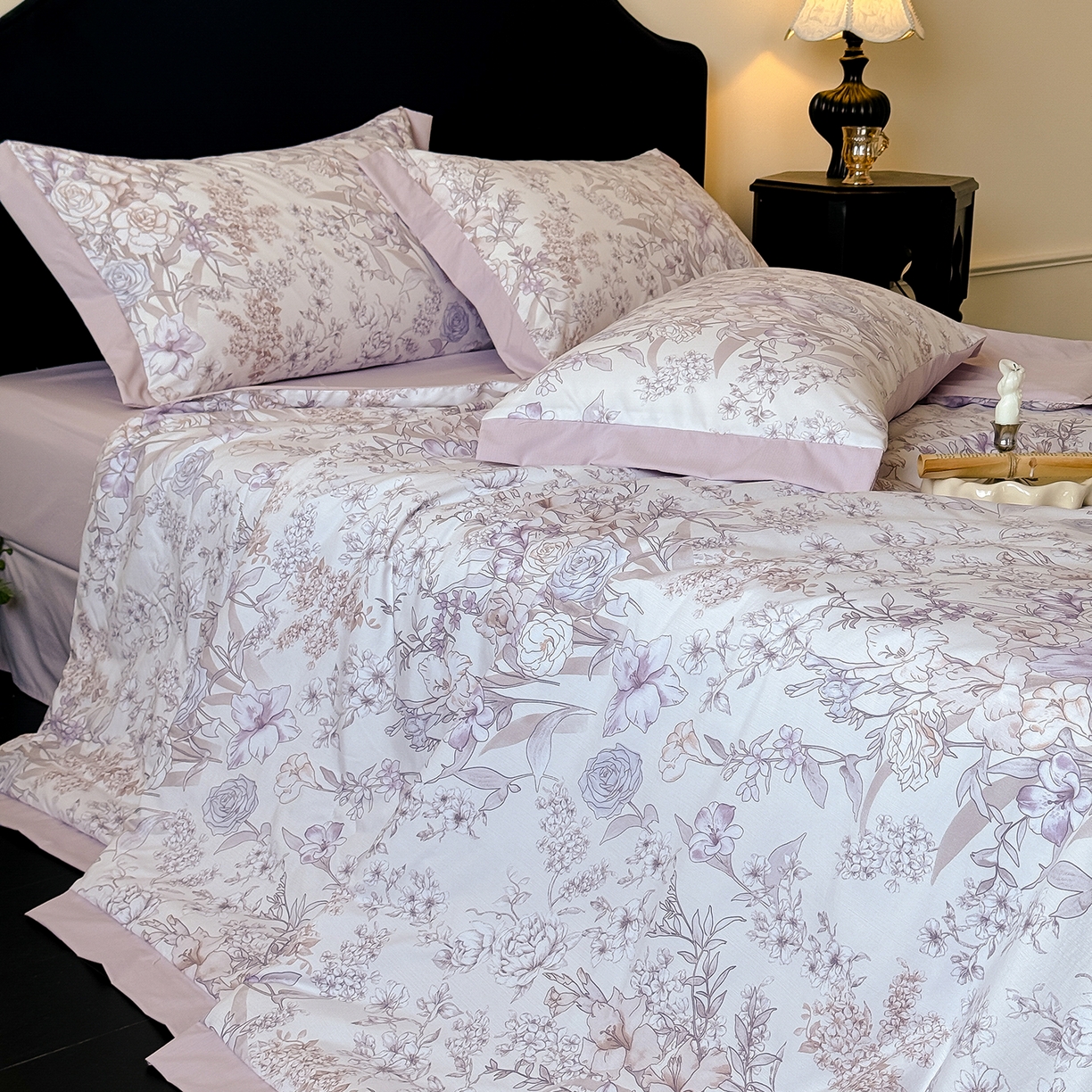 91家纺网 家纺一手货源 找家纺 迷尚家居 2026新款冰丝柔夏被四件套 盛夏