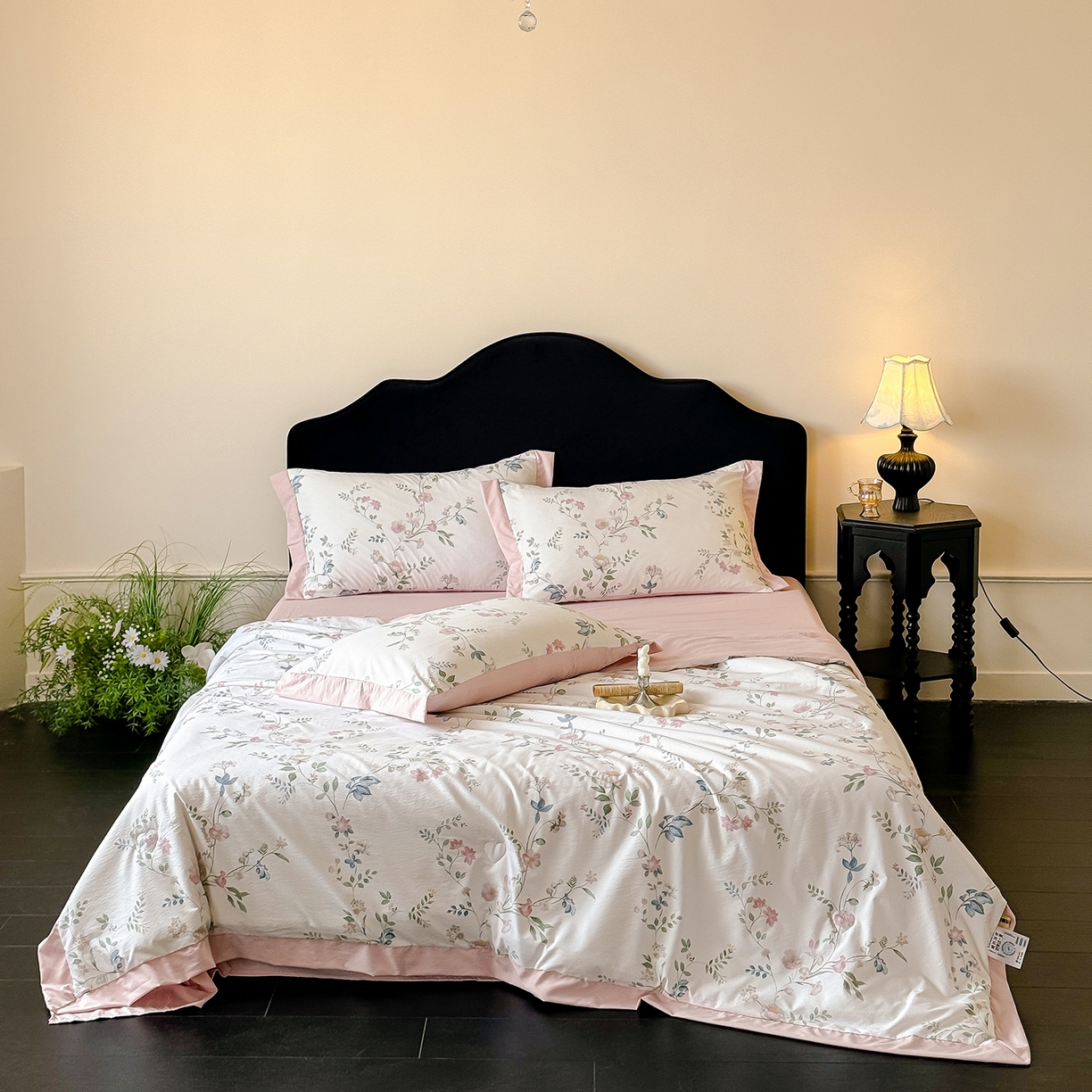 91家纺网 家纺一手货源 找家纺 迷尚家居 2026新款冰丝柔夏被四件套 未央