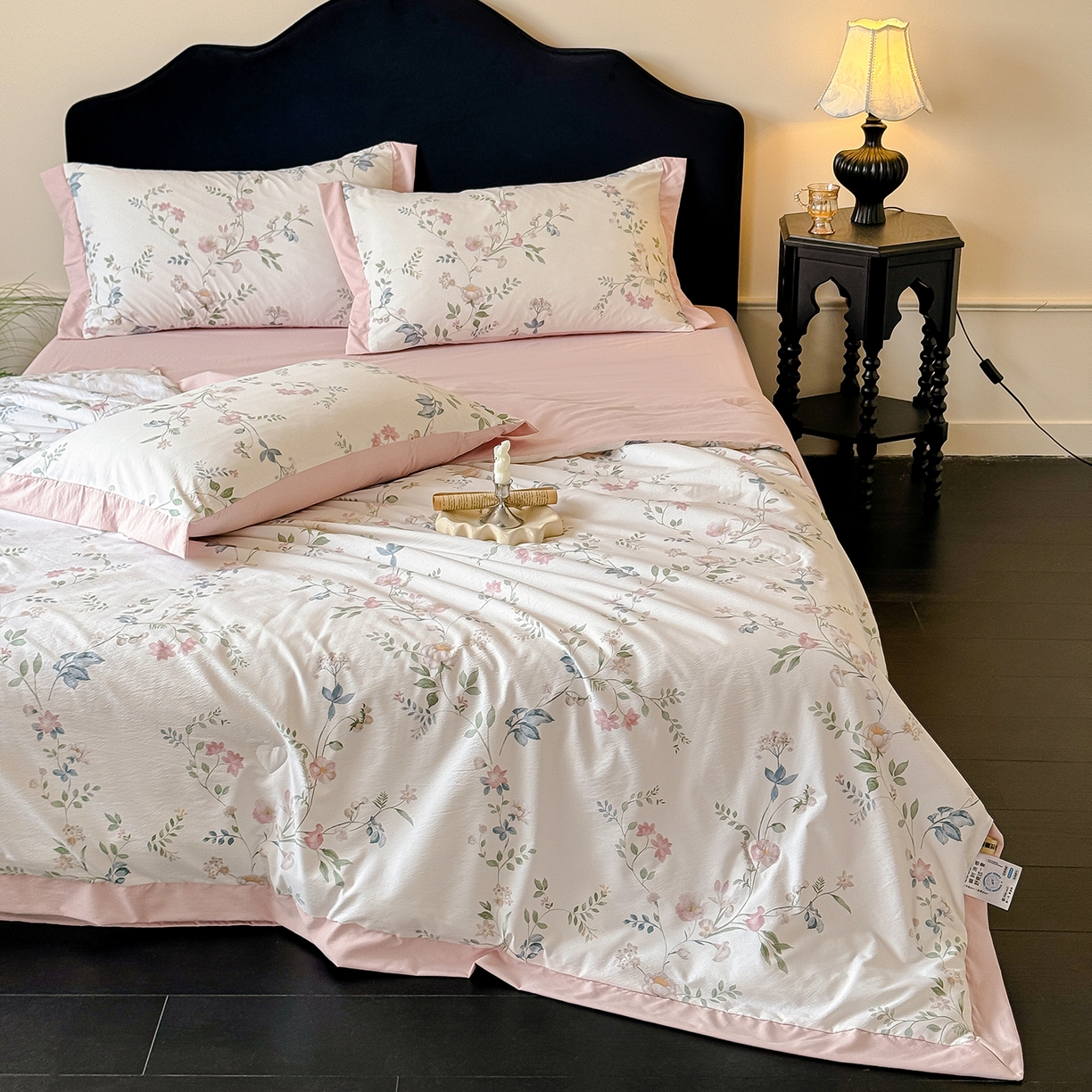 91家纺网 家纺一手货源 找家纺 迷尚家居 2026新款冰丝柔夏被四件套 未央