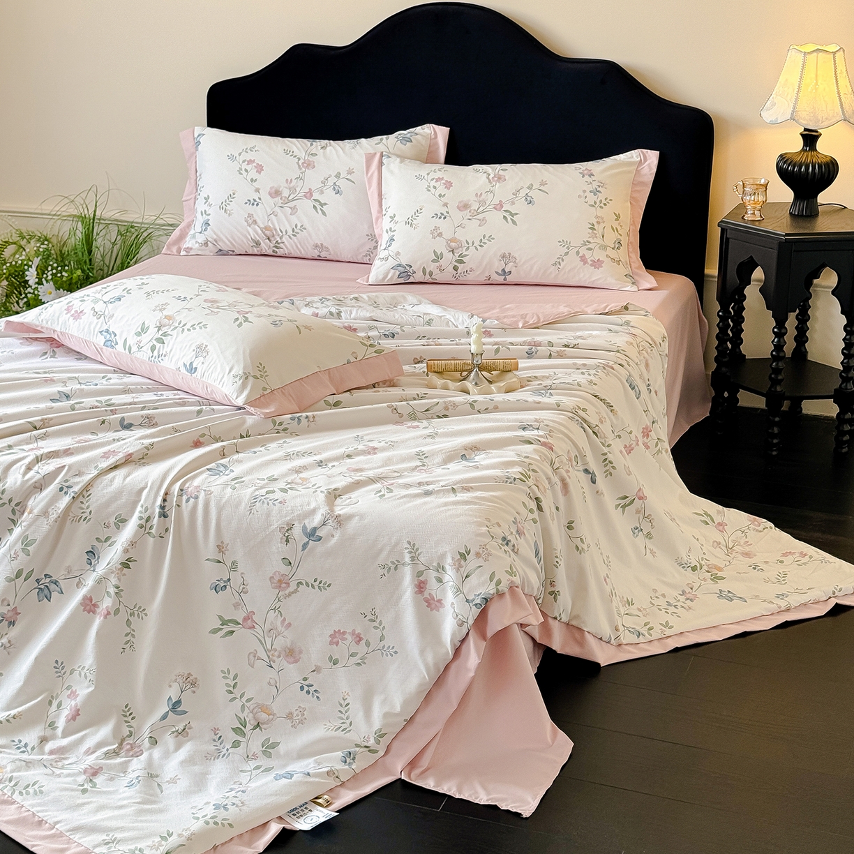 91家纺网 家纺一手货源 找家纺 迷尚家居 2026新款冰丝柔夏被四件套 未央