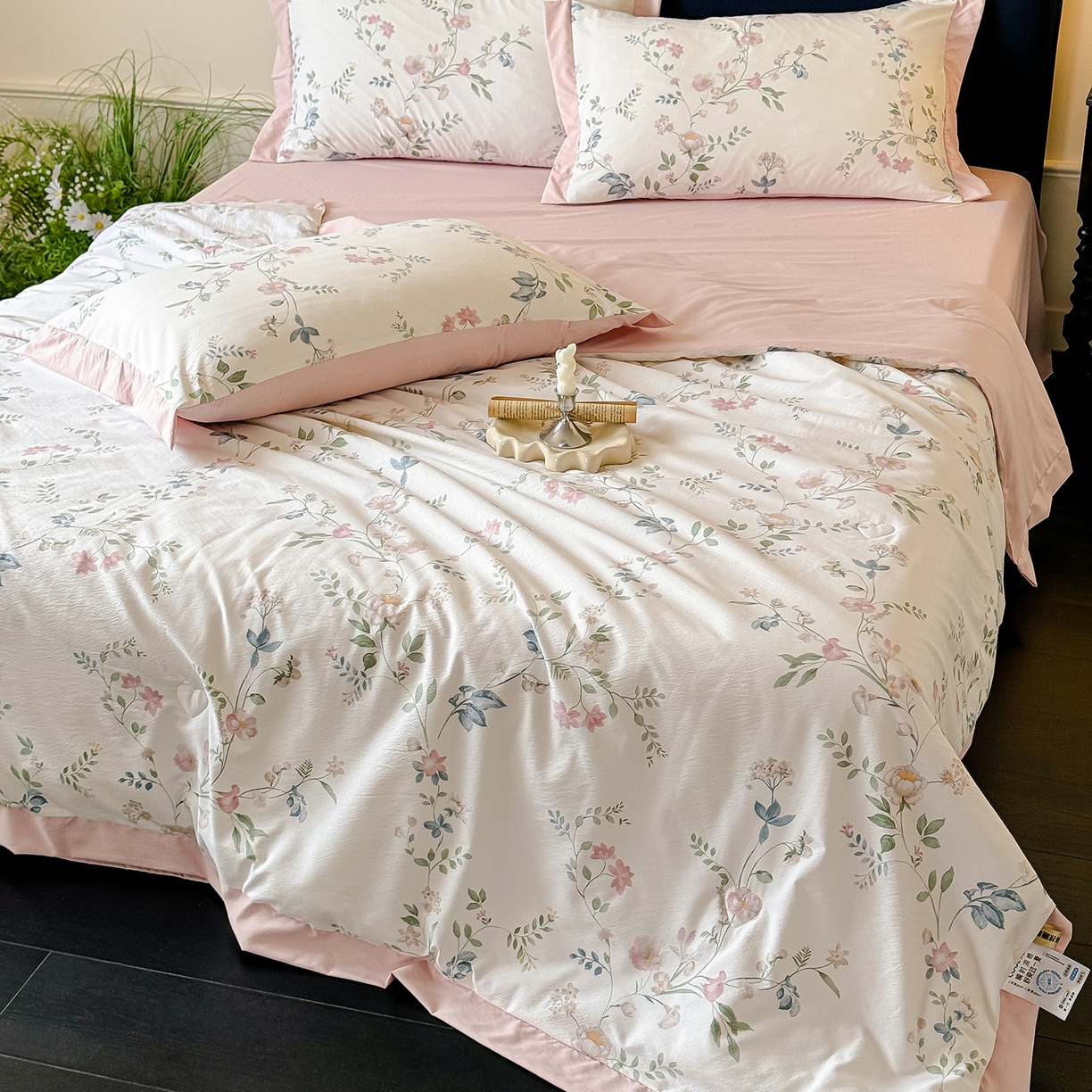 91家纺网 家纺一手货源 找家纺 迷尚家居 2026新款冰丝柔夏被四件套 未央