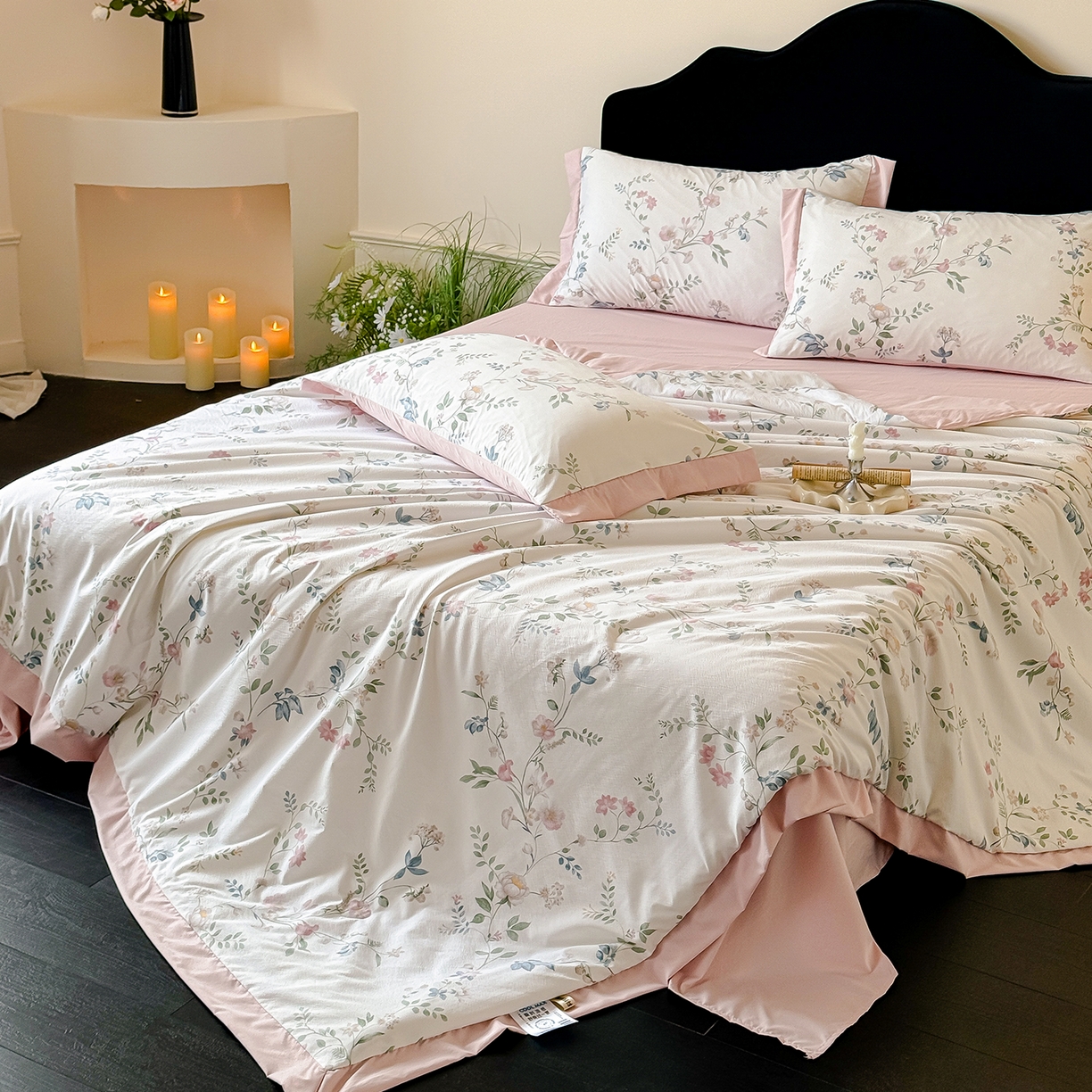 91家纺网 家纺一手货源 找家纺 迷尚家居 2026新款冰丝柔夏被四件套 未央