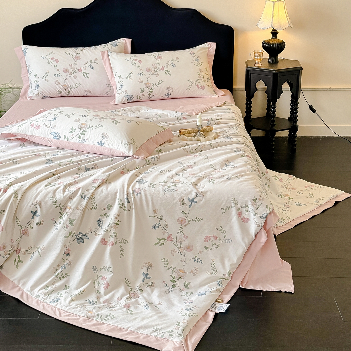 91家纺网 家纺一手货源 找家纺 迷尚家居 2026新款冰丝柔夏被四件套 未央