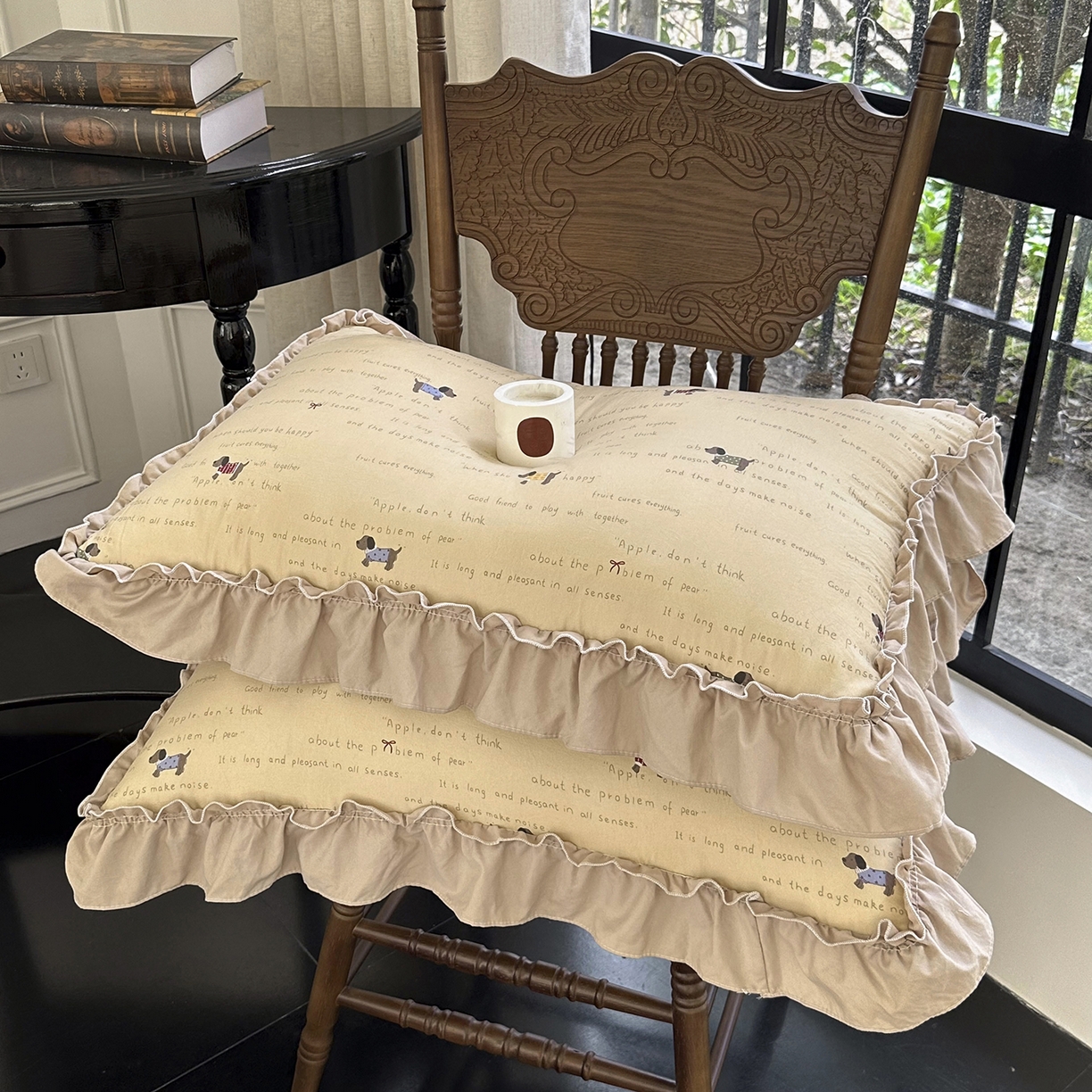 91家纺网 家纺一手货源 找家纺 迷尚家居 2026新款云朵棉印花花边夏被四件套 狗狗家族