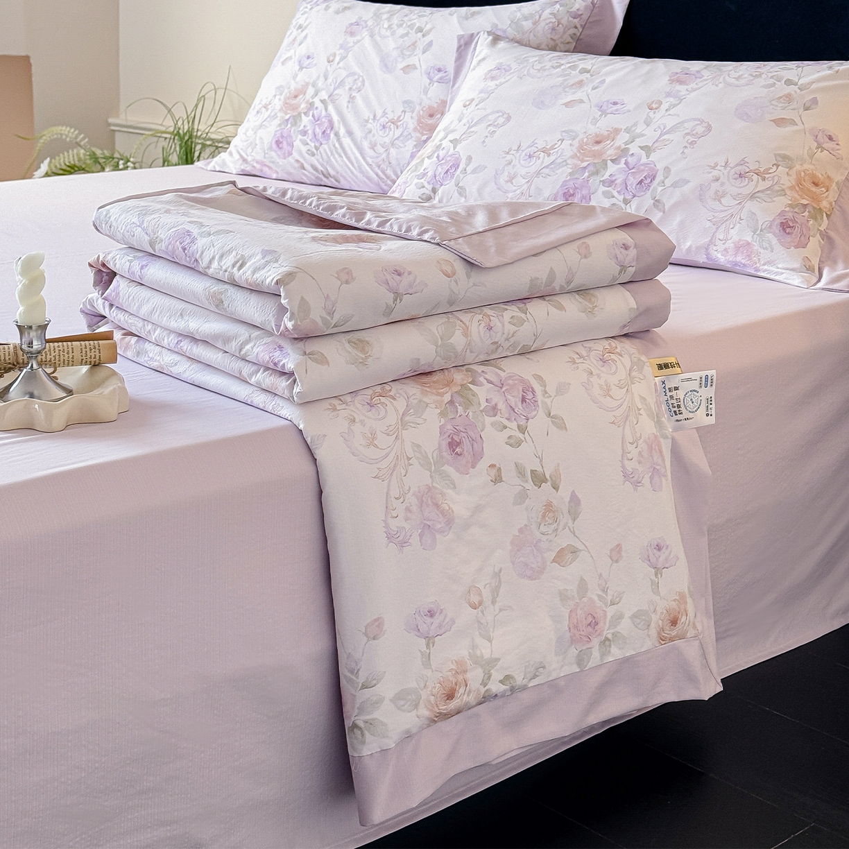 迷尚家居 2026新款冰丝柔夏被四件套 伊利莎