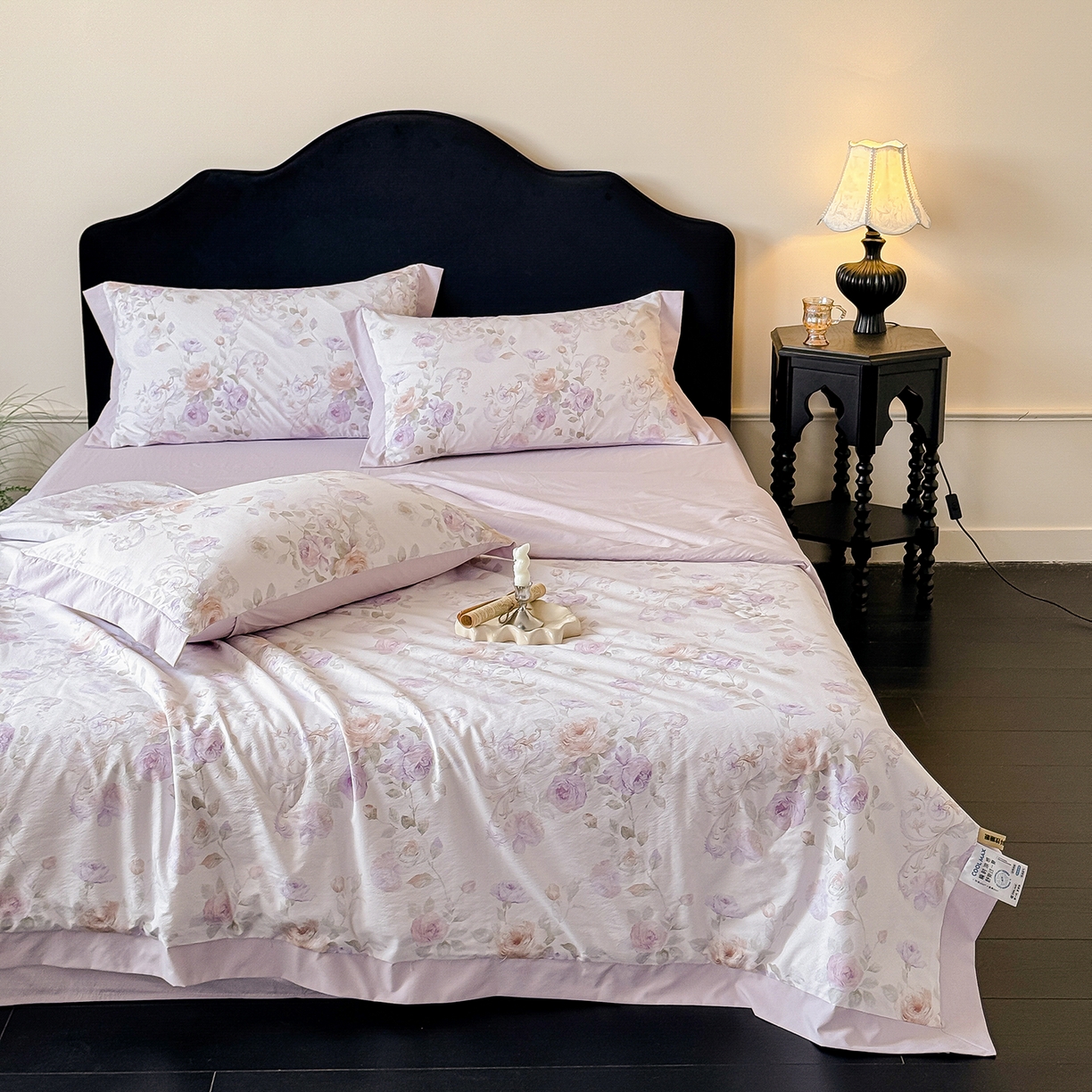 91家纺网 家纺一手货源 找家纺 迷尚家居 2026新款冰丝柔夏被四件套 伊利莎