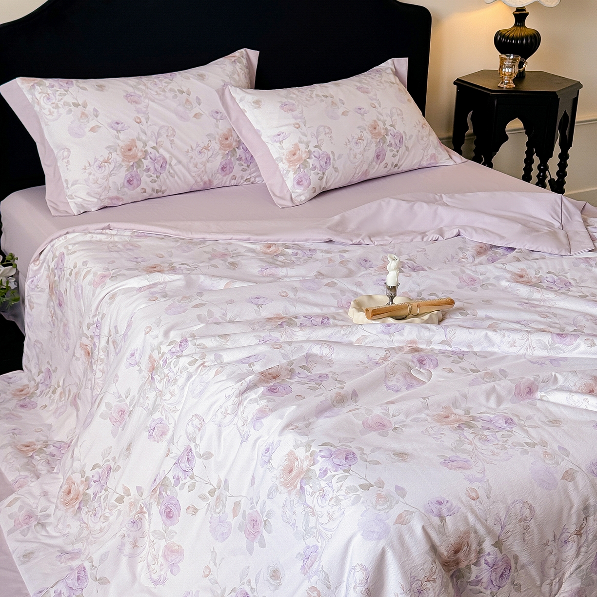 91家纺网 家纺一手货源 找家纺 迷尚家居 2026新款冰丝柔夏被四件套 伊利莎