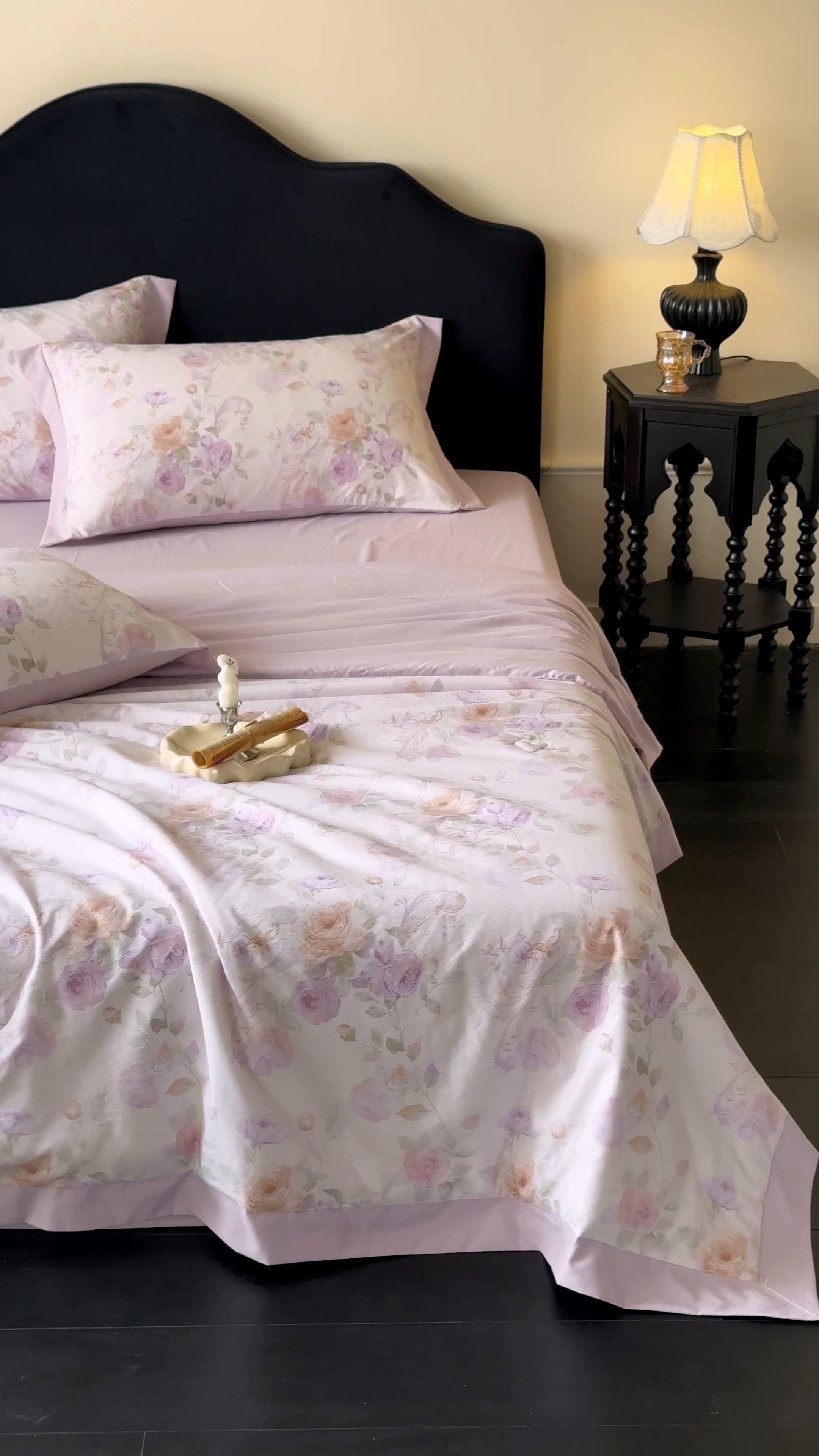 91家纺网 家纺一手货源 找家纺 迷尚家居 2026新款冰丝柔夏被四件套 伊利莎