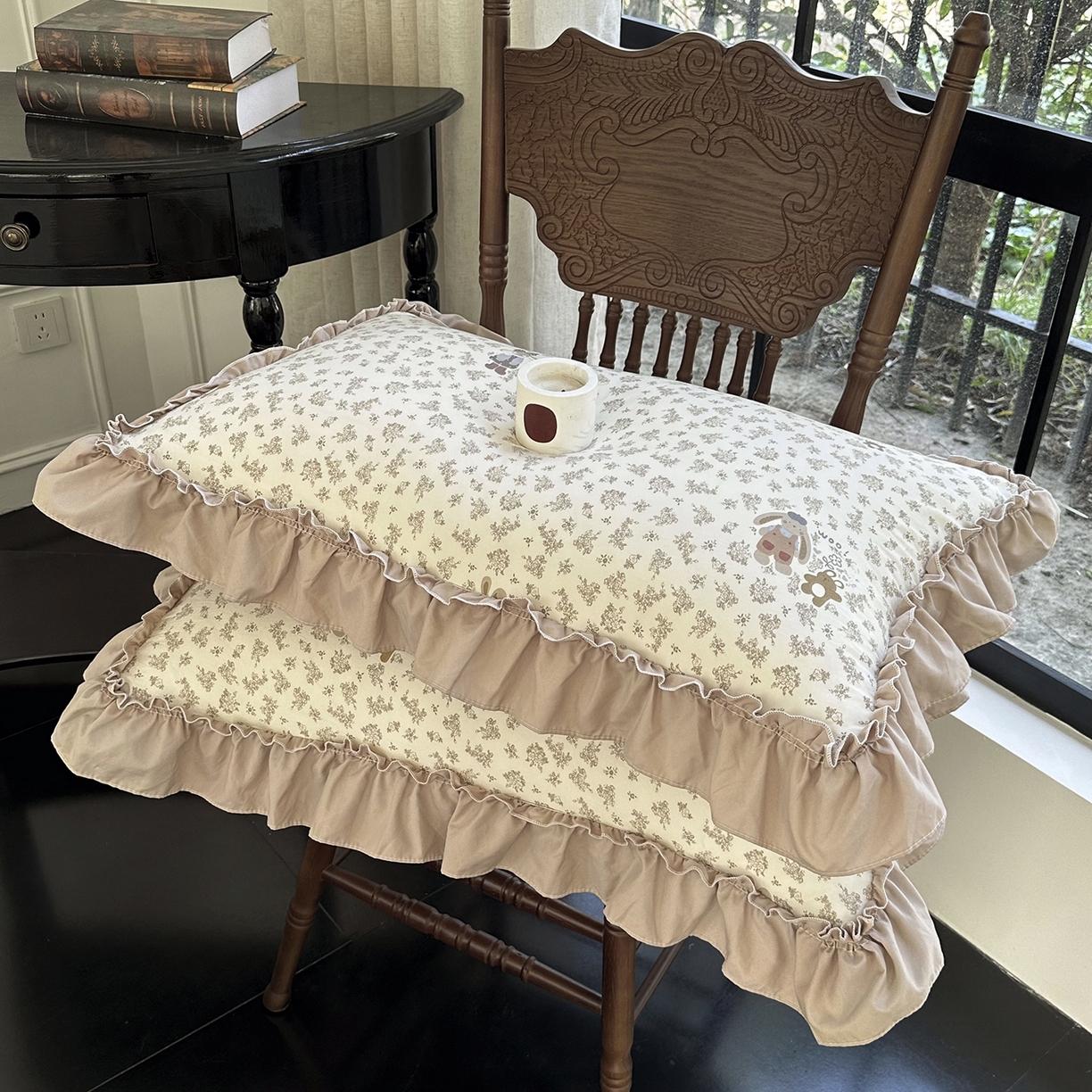 91家纺网 家纺一手货源 找家纺 迷尚家居 2026新款云朵棉印花花边夏被四件套 午后时光