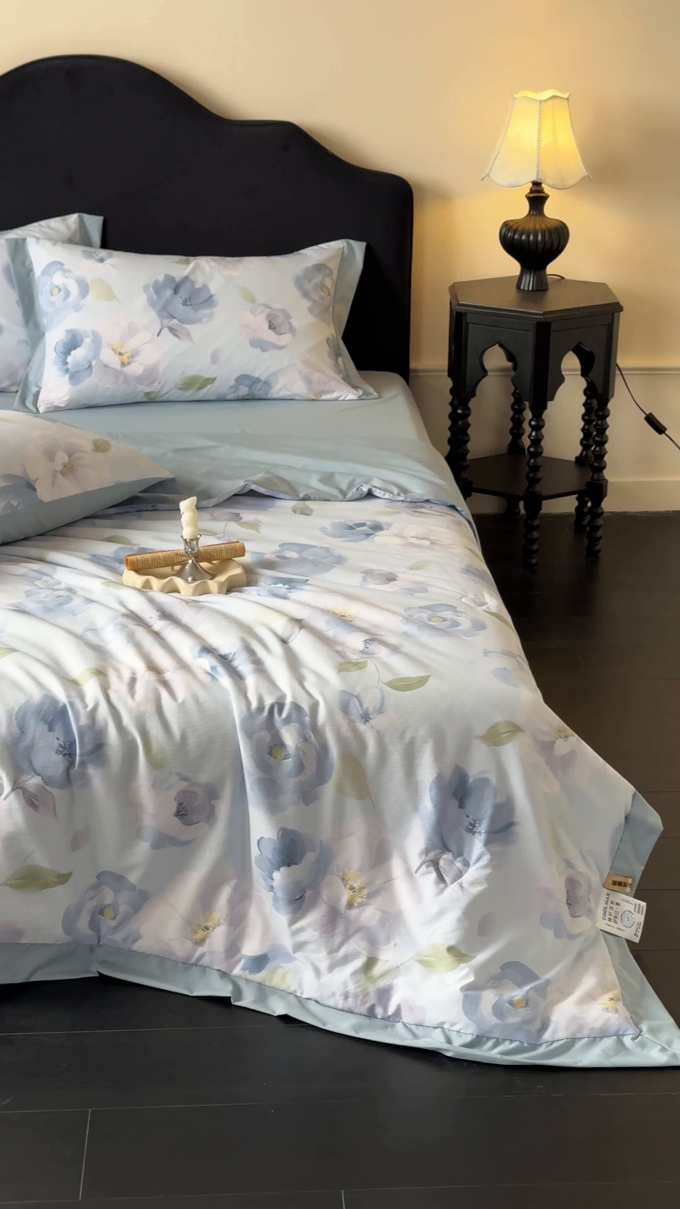 91家纺网 家纺一手货源 找家纺 迷尚家居 2026新款冰丝柔夏被四件套 云兮