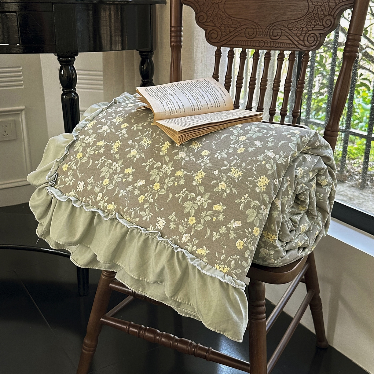 迷尚家居 2026新款云朵棉印花花边夏被四件套 知否