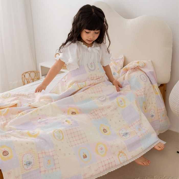 91家纺网 家纺一手货源 找家纺 心卓婴童馆 2026春夏新款云感棉四季被大豆被被子被芯 梦幻乐园