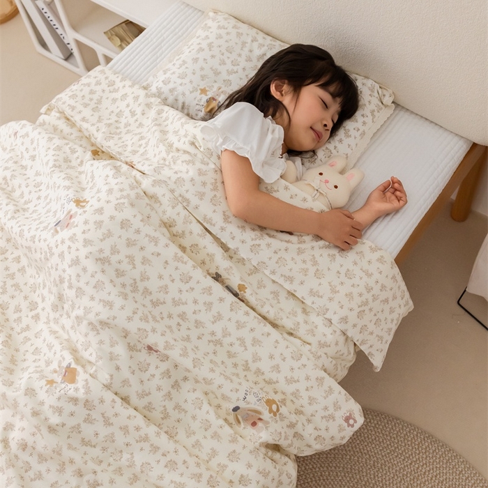 心卓婴童馆 2026春夏新款云感棉四季被大豆被被子被芯 碎花小兔