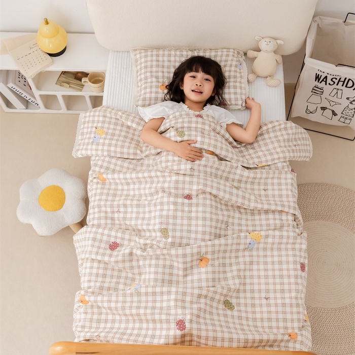 91家纺网 家纺一手货源 找家纺 心卓婴童馆 2026春夏新款云感棉四季被大豆被被子被芯 彩色南瓜