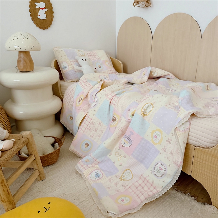 91家纺网 家纺一手货源 找家纺 心卓婴童馆 2026春夏新款云感棉四季被大豆被被子被芯 梦幻乐园