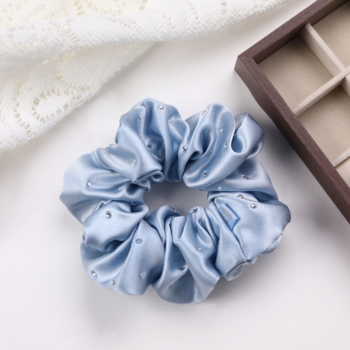 91家纺网 家纺一手货源 找家纺 （总）蚕云阁蚕丝家居 2026新款30姆米真丝烫钻发圈